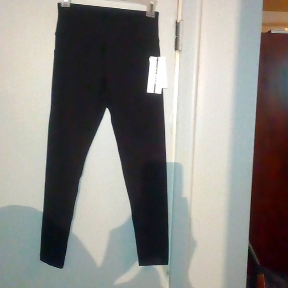 Black DKNY Women's Balance High -waisted Capri Leggings Size Small